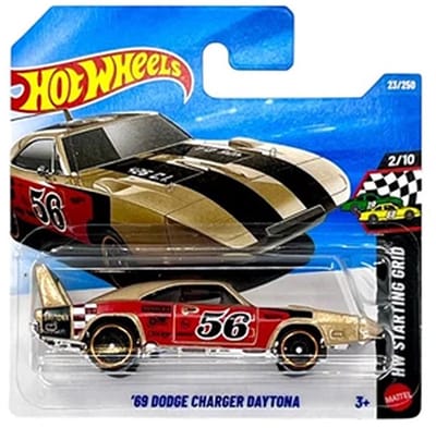 HOT WHEELS '69 DODGE CHARGER DAYTONA 56 GOLD 23/250 (1:64) HW STARTING GRID 2/10 SHORT CARD 2026