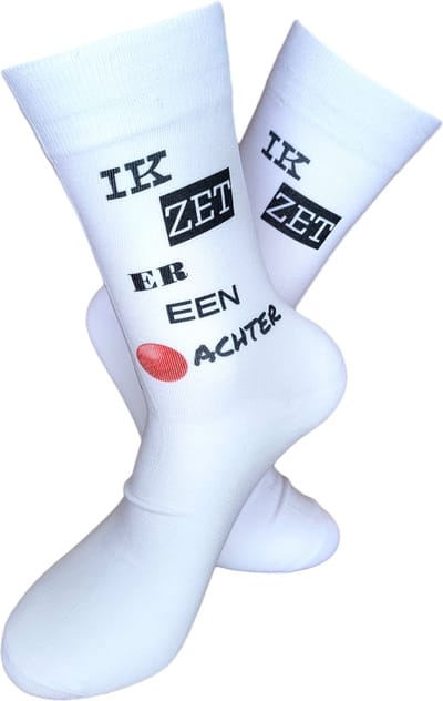 Ik zet er een punt achter - Verjaardags cadeau - Einde - Stop - Verliefd Print sokken - geen probleem vrolijke sokken - valentijns - ik hou van jou - grappige sokken - Leuke sokken- Tekst sokken - leuke dames en heren sokken - moederdag - vaderdag -
