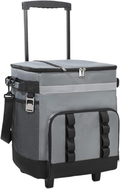 Geïsoleerde Roltas - Waterdichte Koelbox - Buitenactiviteiten - Intrekbare Handgreep - 35 Liter - Donkergrijs