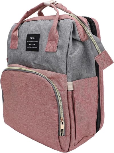 Luierrugzak met Verschoonstation - Babytas Reisrugzak - Babyverzorging Onderweg - Ruim Georganiseerd Ontwerp - Grote Capaciteit - Grijs