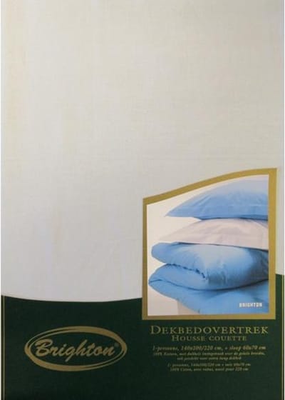 Brighton Uni Dekbedovertrek - Eenpersoons - 140x200/220 cm - Licht Blauw