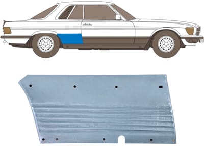 Reparatiepaneel achterspatbord voor Mercedes SL-Class 1971-1989 / Rechts