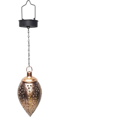 LED Hangende Solarlampen Solarlantaarn Tuinverlichting Waterdicht voor Buiten Hangende Decoratie goud