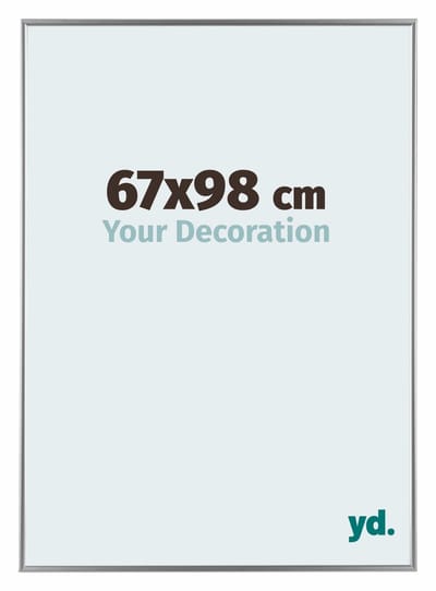 Your Decoration - Fotolijst 67x98 cm - Kunststof - Zilver Hoogglans - Evry