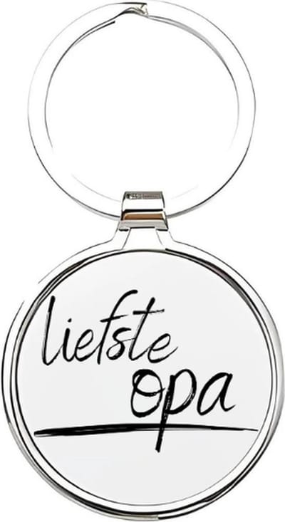 Akyol - liefste opa Sleutelhanger - Opa - de leukste opa - opa sleutelhanger - grootvader sleutelhanger - sleutelhanger voor opa - familie sleutelhanger - verjaardagscadeautje - cadeau voor opa - grandfather - pake\ - 4 x 7,5 CM