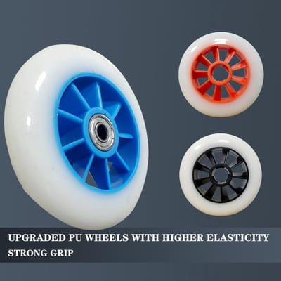 Schaatswielen Set - Vervangende Wielen - Inline Skaten - Hoge Elasticiteit - 8 stuks 100mm - Zwart