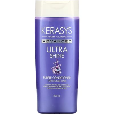 Kerasys, Après-shampoing Advanced Ultra Shine Violet, pour blondes, 200ml blue