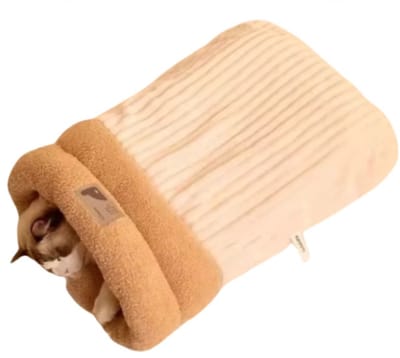Nieuwe huisdierslaapzak Winter semi gesloten warm imitatie dons pluche comfortabel kattennest thuis huisdier kat hond slaapzak bed