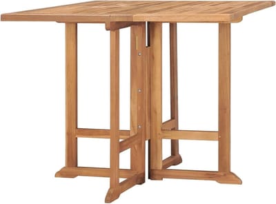 Tuin Tafel - Balkon Tafel Hout - Buiten Eten - Inklapbaar Ontwerp - 90 x 90 cm - Houtkleurig