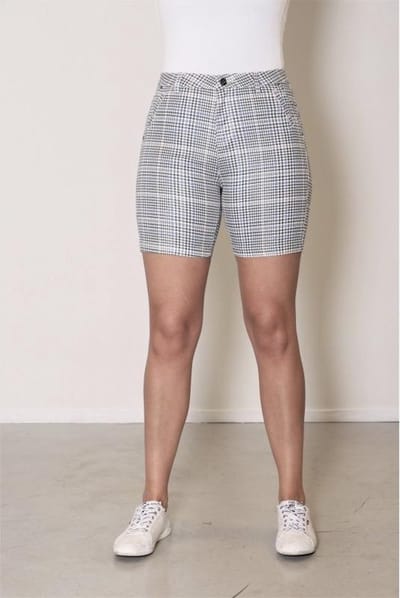 New Star dames short Aberdeen blauw ruit - maat S