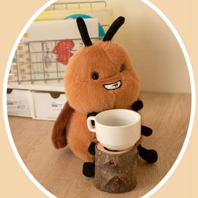 Schattig Dikke Kakkerlak Pluche Speelgoed Zacht Knuffeldier Grappige Insect Pluche Creatief Verjaardagscadeau Voor Kinderen En Volwassenen Woondecoratie 25cm brown