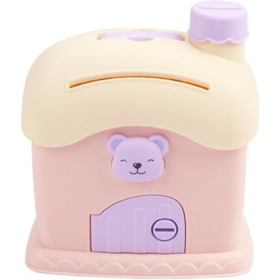 Cartoon DIY Stickers Spaarpot Kawaii Grote Capaciteit Schattige Sleutel voor Klein Huis Spaarpot Opbergdoos Vakantiecadeaus voor Kinderen beige