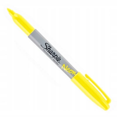 Sharpie Neon Geel Permanente Marker - UV Actief