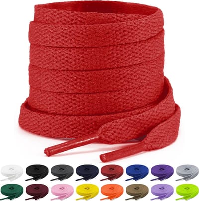 2 paar platte veters, 8 mm brede veters, platte veters, vervangende schoenveters voor sportschoenen, hardlopen, volwassenen, kinderen, polyester