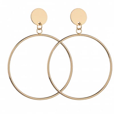 Clip oorbellen- Goudkleurige -6.5 cm- Oorring-lang- geen gaatje- Charme Bijoux