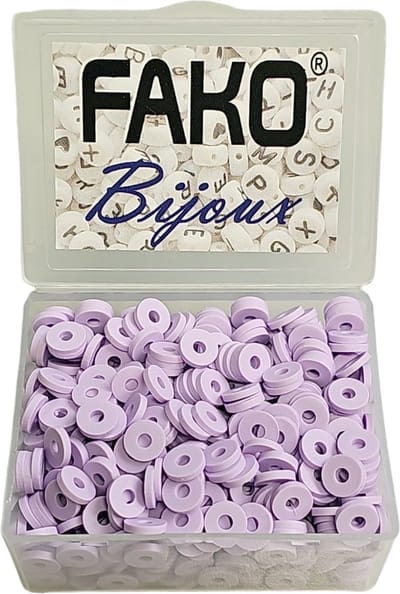 Fako Bijoux - Katsuki Disc Kralen Box - Polymeer Kralen - Surf Kralen - Kleikralen - 6mm - 700 Stuks - Lichtpaars