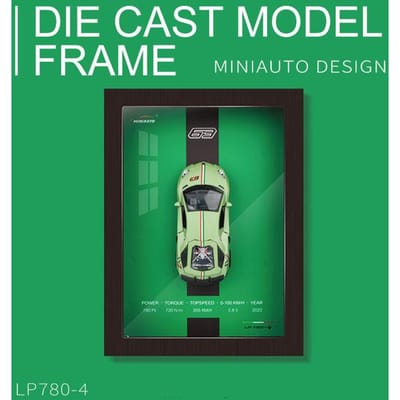 1:32 Po Frame Versie Legering Metaal Sportwagen Model Simulatie 3D Raceauto Hangend Schilderij Collectie Kinderen Cadeaus Decoratie