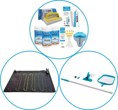 Zwembad Accessoirepakket 3-delig - WAYS Onderhoudspakket & Zwembad verwarming & Onderhoudsset