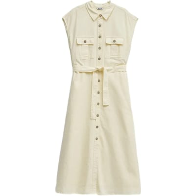 Damesjurk met linnen overhemd Salsa Jeans Midi