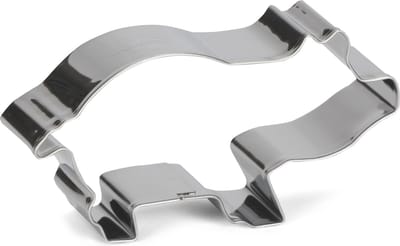 uitsteekvorm Varken 8 cm RVS zilver