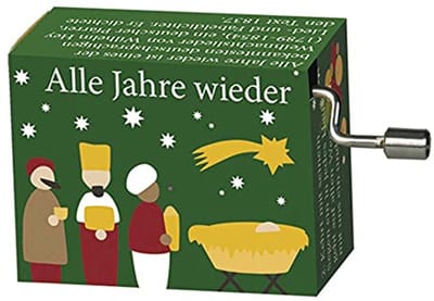 Muziekdoos Minidrehorgel met Kerstliederen