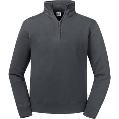 Russell Heren Authentieke Kwartier Ritssweatshirt (Konvooi Grijs)