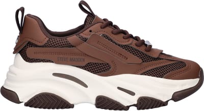 Steve Madden Possession Sneakers Laag - Donkerbruin - Maat 37