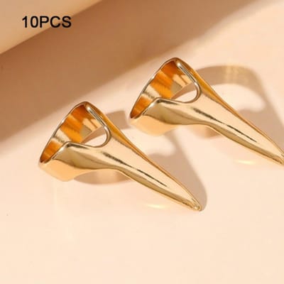 Creatief Ontwerp Vingerklauw Ringen Lange Vinger Overdrijving Kappers Ringen Geometrisch Veelzijdige Koperen Ring Sieraden Cadeau beige