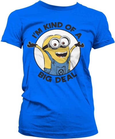 Minions Dames Tshirt -S- I'm Kind Of A Big Deal Blauw
