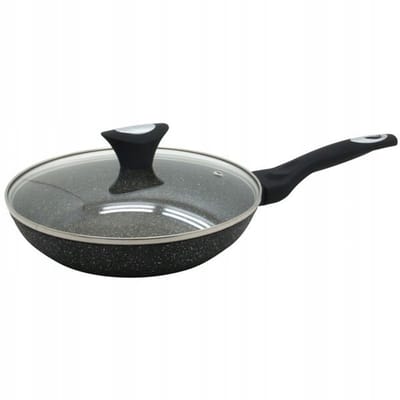 Graniten Marmere Koekenpan met Deksel - 26cm