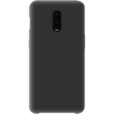 OnePlus 6T Siliconen Back Cover - Zwart