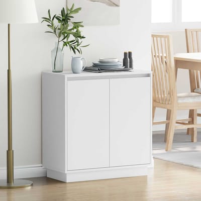 vidaXL - LED - Dressoir - Wit - 71 - x - 34,5 - x - 75 - cm - Bewerkt - hout