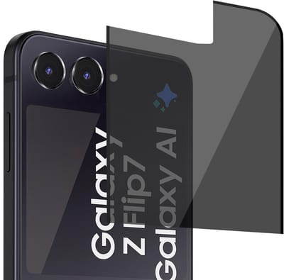 Privacy Screenprotector geschikt voor Samsung Galaxy Z Flip 7 - Volledig Dekkend Glas Screen Protector