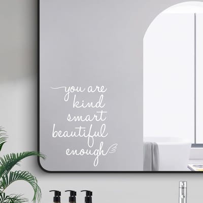 Dailygoods- Spiegel Decals Positieve Bevestiging - Muurstickers Kinderen - Vinyl Stickers - Badkamer/Slaapkamer - Zelfbevestigend - Verkrijgbaar in Vijf Kleuren - Muursticker