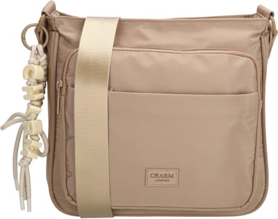 Charm London Seoul Crossbodytas - Schoudertas - Lichtgewicht - Dames Tas - Verstelbare Schouderband - Ritsvakken - Taupe