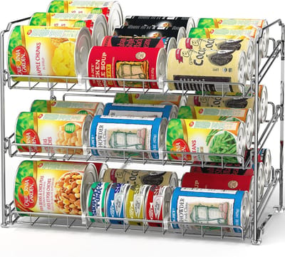 Stapelbaar Kan Rack Organizer - Efficiënte Ruimtebesparing voor Keuken