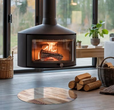 Coloray Vloerplaat Houtkachel - Onderplaat Kachel - 50 cm x 50 cm - Houtkachel Vloerplaat - Bruin Vloerplaat Kachel - Onderplaat Voor Houtkachel - Vloerplaat voor Houtkachel - Vloerplaat Open Haard - Verwarmingsaccessoires
