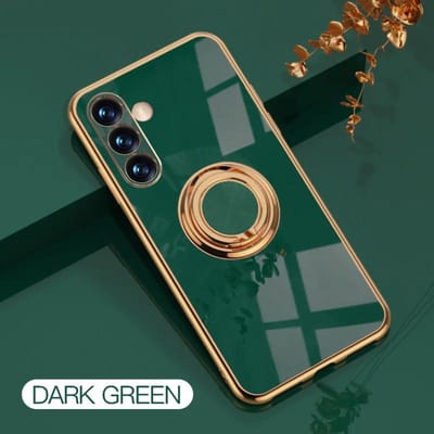 Vergulde Roterende Ring Stand Houder Kickstand Telefoonhoesje Voor Samsung Galaxy S25 Ultra S24 Plus S23 FE S22 S21 Edge Siliconen Funda For S25
