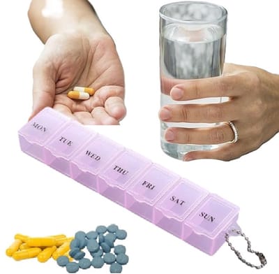 Medicijn Bewaardoosjes 7 Dagen I Pillendoos I Pillendoosje I Pillenplanner I Met Dag aanduiding I 7 Vakken I Roze