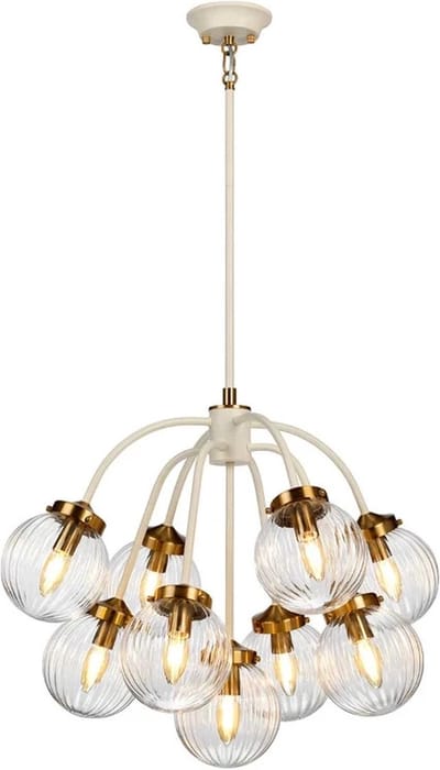 Bohemian Hanglamp - Steady Lighting - Metaal - Bohemian - E14 - L: 67.2cm - Voor Binnen - Woonkamer - Eetkamer - Bruin