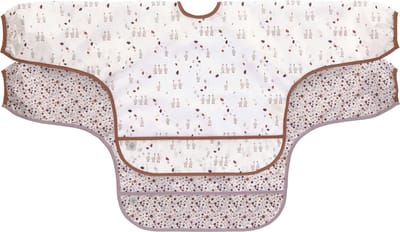 Lässig slabbetje lange mouw 2 stuks Tiny Farmer Goose Lilac 6 tot 24 maanden