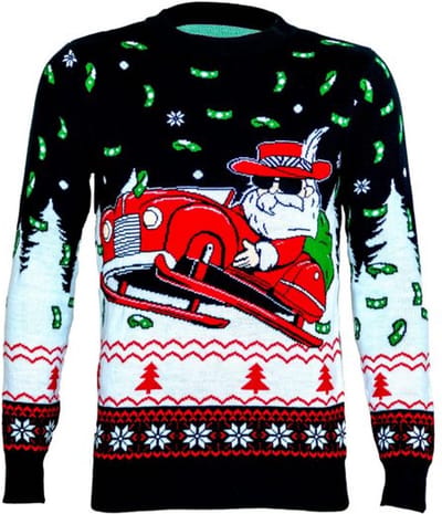 Pimp santa Foute kersttrui - Maat: XL - Gebreide kersttrui - Heren kersttrui - Dames kersttrui - Foute kersttruien - Kerst outfit - Kerstkleding - Lelijke kersttrui - Gekke kersttrui -