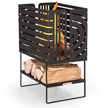 Grote outdoor vuurschaal met grillrooster voor balkon en camping