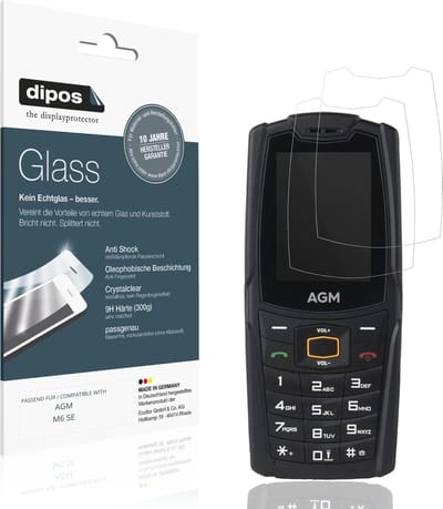 dipos – 2x Pantserfolie geschikt voor AGM M6 SE | 9H Screenprotector