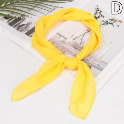 Zomer Mode Chiffon Effen Kleur Sjaal Dames Hoofd Hals Vierkante Sjaal Vrouwelijke Haarbanden Bands Halsdoek Sjaals