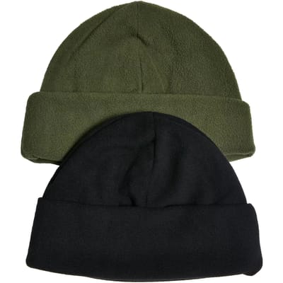 Urban Classics - Fleece 2-Pack Beanie Muts - Groen/Zwart