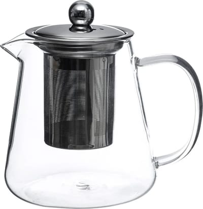 Secret de Gourmet - Theepot - glas/rvs - met filter - 800 ml