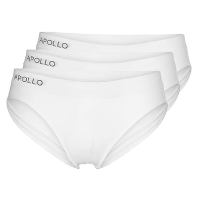 Apollo - Dames slip - Wit - Maat L - 3-Pack - Dames ondergoed - Sloggie ondergoed - Dames boxershort