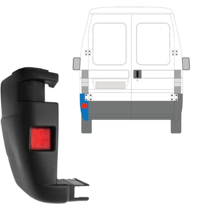 Achterbumper hoek voor Peugeot Boxer 2002-2006 / Links