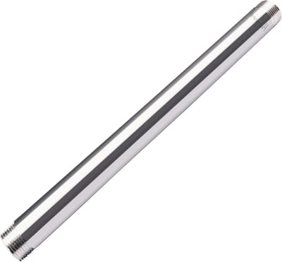 Roestvrij Staal Pijpnippel - Verlengstuk Connector - Leidingen Aansluiten - Schema 40 Buis - NPT 1/2 - 12 Inch - Zilver